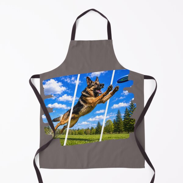 Item preview, German Shepherd Frisbee Catch – Action Packed Dog Art designed and sold by WhatASunShine.