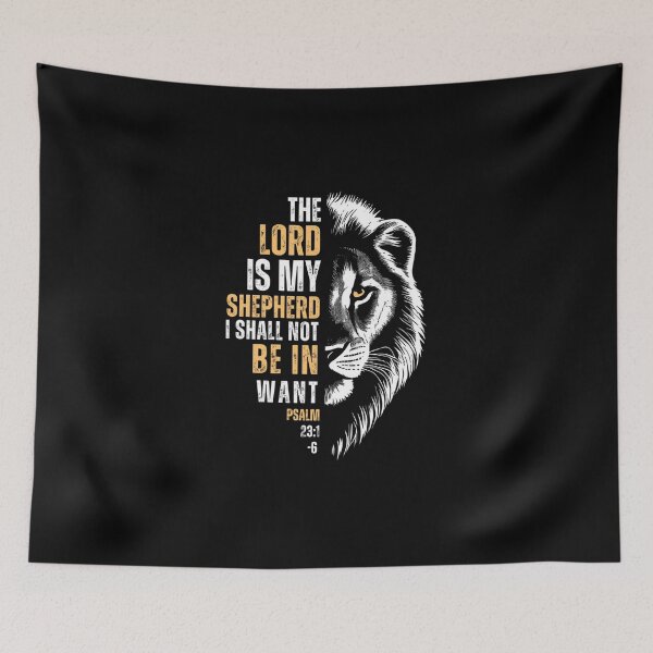 Item preview, The Lord Is My Shepherd Lion designed and sold by Studioartwork.