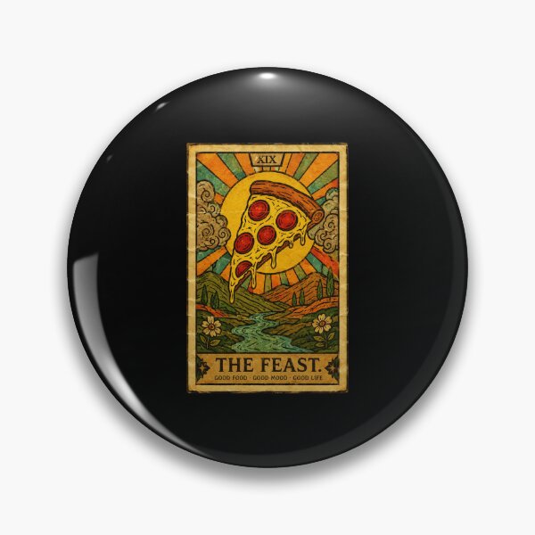 Item preview, Vintage Tarot Pizza Slice The Feast Retro Food designed and sold by ferminhays.
