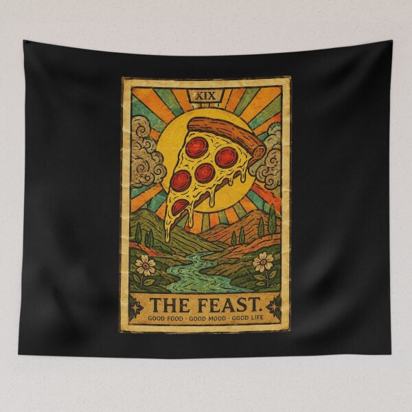 Item preview, Vintage Tarot Pizza Slice The Feast Retro Food designed and sold by ferminhays.