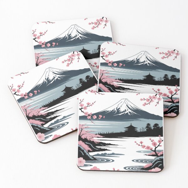 Item preview, Mount Fuji Cherry Blossom, Japanese Woodblock Art Print designed and sold by LatentGoods.
