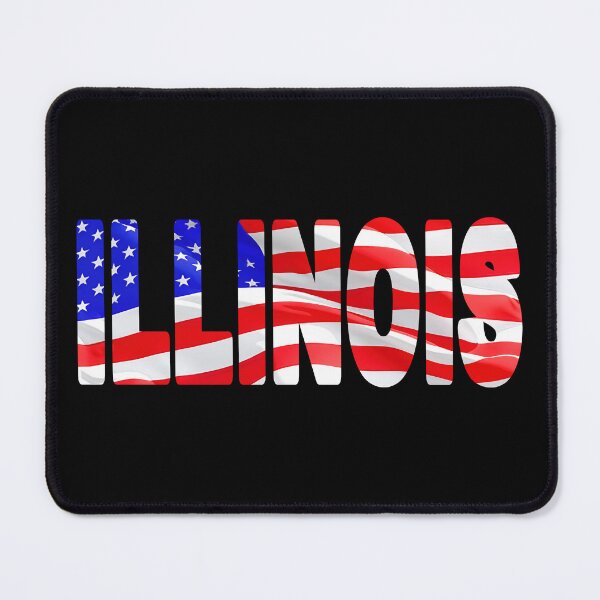 Item preview, ILLINOIS - United States of America Red White and Blue Sticker Tee Shirt designed and sold by Adam Gormley.