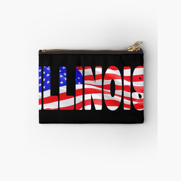 Item preview, ILLINOIS - United States of America Red White and Blue Sticker Tee Shirt designed and sold by Adam Gormley.