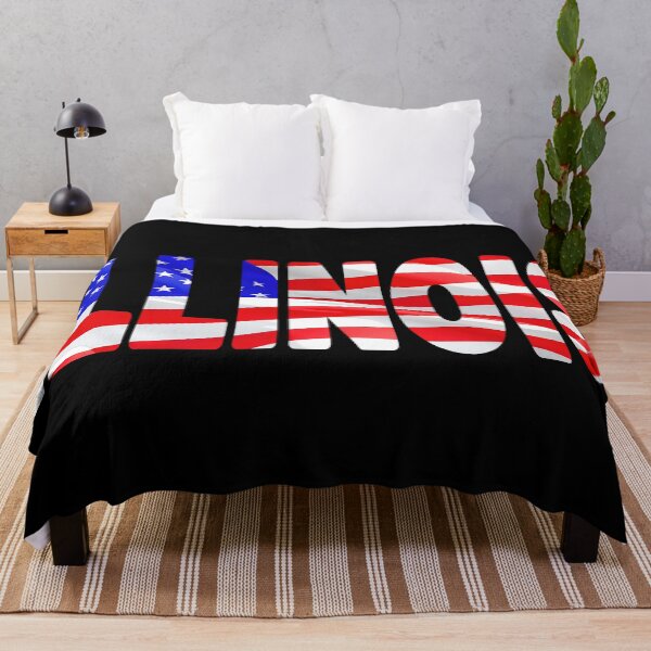 Item preview, ILLINOIS - United States of America Red White and Blue Sticker Tee Shirt designed and sold by Adam Gormley.
