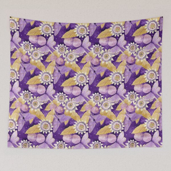 Item preview, Passionfruit Luna Moth Night Pattern designed and sold by Jo-Art-Studio.