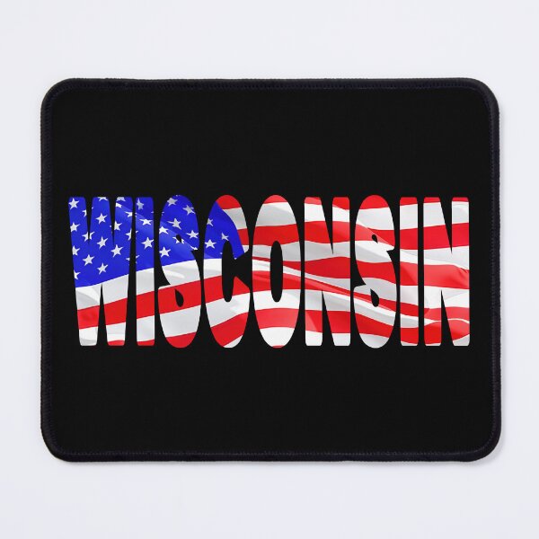 Item preview, WISONSIN - United States of America Red White and Blue Sticker Tee Shirt designed and sold by Adam Gormley.