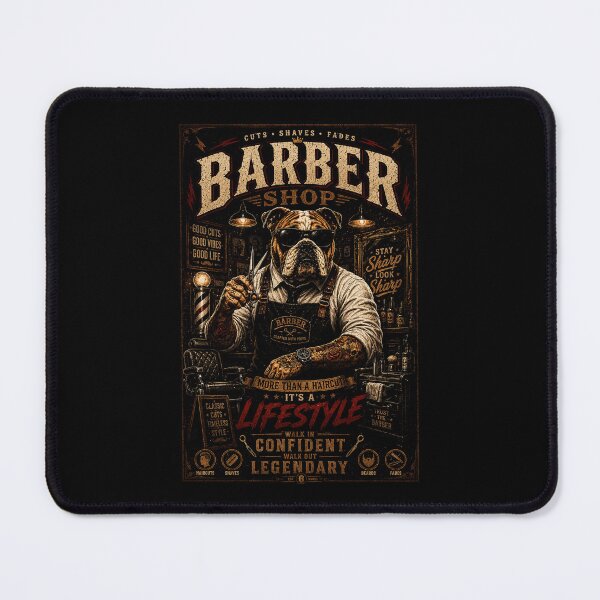 Item preview, Vintage Bulldog Barber with Classic Barbershop Lifestyle Vibes designed and sold by Modaozushi216.