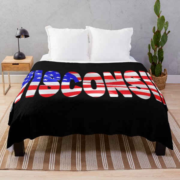 Item preview, WISONSIN - United States of America Red White and Blue Sticker Tee Shirt designed and sold by Adam Gormley.