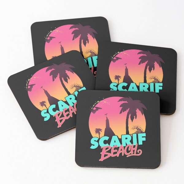 Item preview, Tropical Beach Sunset Retro Vacation Tee designed and sold by folk-4-arts.