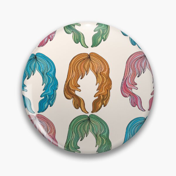Item preview, Groovy Retro 70s Shag Hair Silhouettes designed and sold by Karin Taylor.