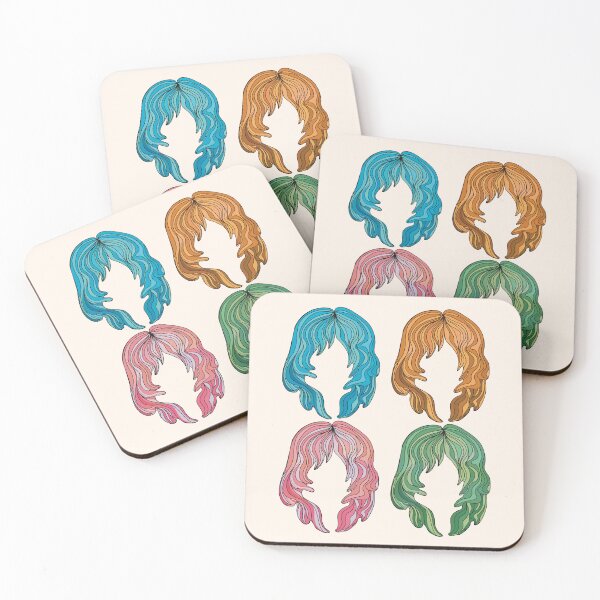 Item preview, Groovy Retro 70s Shag Hair Silhouettes designed and sold by Karin Taylor.
