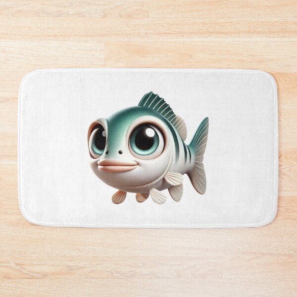 Item preview, Adorable White Bass Fish designed and sold by Sillytoe.