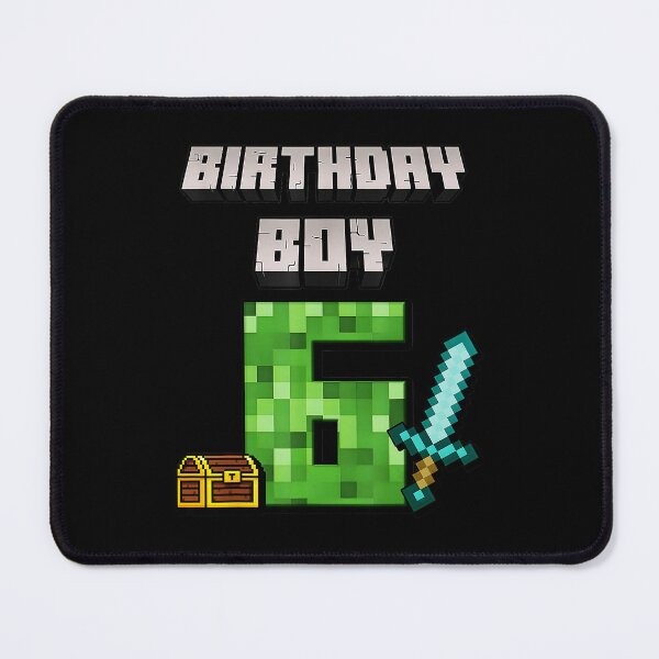 Item preview, Pixel Gaming Birthday Boy Age 6 Retro Block Party Style designed and sold by FGTV2021.