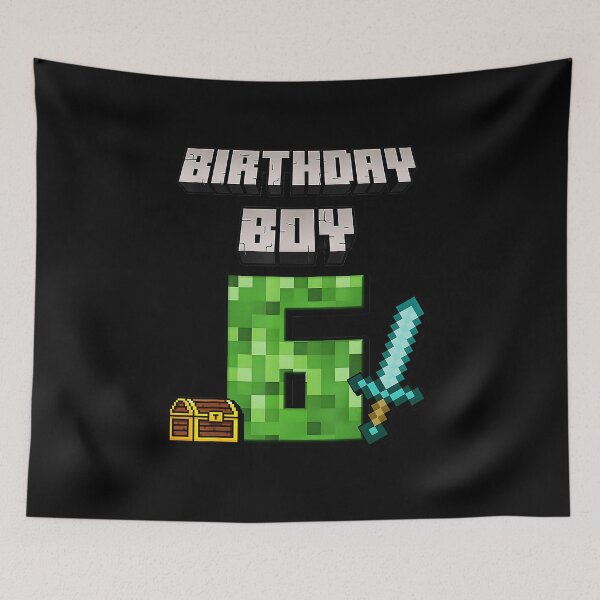 Item preview, Pixel Gaming Birthday Boy Age 6 Retro Block Party Style designed and sold by FGTV2021.