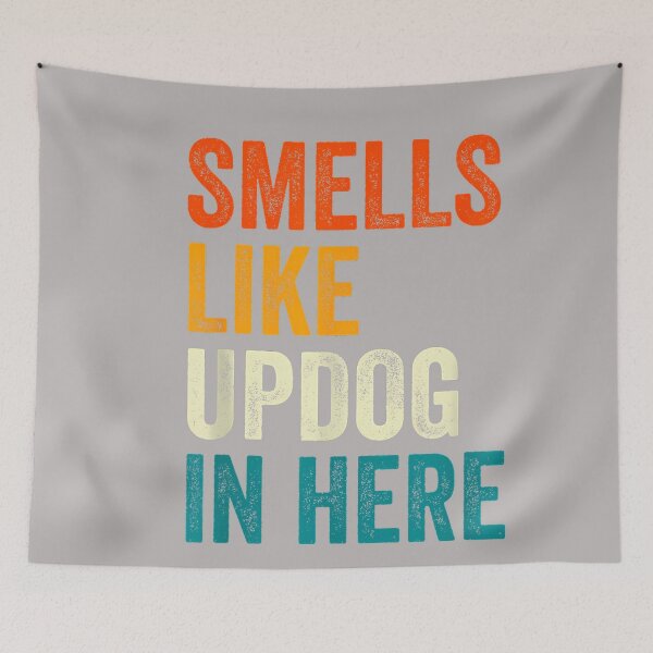 Item preview, Retro Vintage Smells Like Updog in Here Funny Dad Joke designed and sold by GreggRoss.