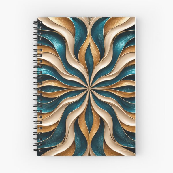 Item preview, Teal Gold Ribbon Symmetry Abstract designed and sold by Bellassi.