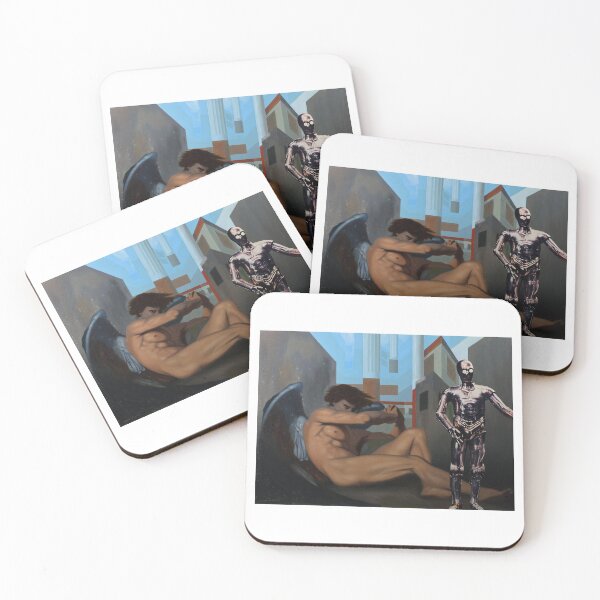 Item preview, Nia Itto Gallery - My robot replacement - referencing Alexandre Cabanel - oil painting/collage designed and sold by NIA ITTO GALLERY - Art of John Wyborn.