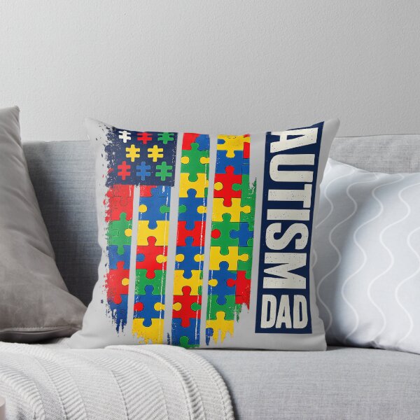 Item preview, Autism Dad Patriotic Puzzle USA designed and sold by KathieFaugh.