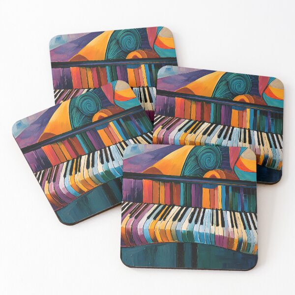 Item preview, Futuristic Grand Piano Fantasia - Swirling Colors Whimsical Keys and a Symphony of Artistic Expression designed and sold by OlfactoART Studio.