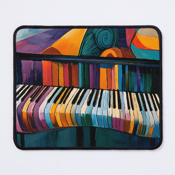 Item preview, Futuristic Grand Piano Fantasia - Swirling Colors Whimsical Keys and a Symphony of Artistic Expression designed and sold by OlfactoART Studio.
