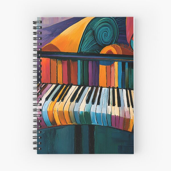 Item preview, Futuristic Grand Piano Fantasia - Swirling Colors Whimsical Keys and a Symphony of Artistic Expression designed and sold by OlfactoART Studio.