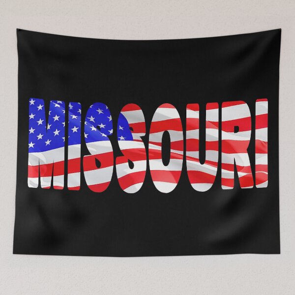 Item preview, MISSOURI - United States of America Red White and Blue Sticker Tee Shirt designed and sold by Adam Gormley.