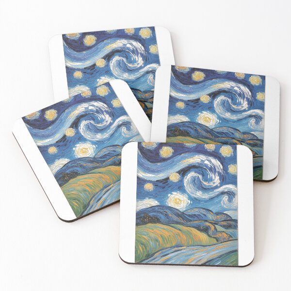 Item preview, Van Gogh Cosmic Swirl, Starry Night Landscape Art Print designed and sold by LatentGoods.