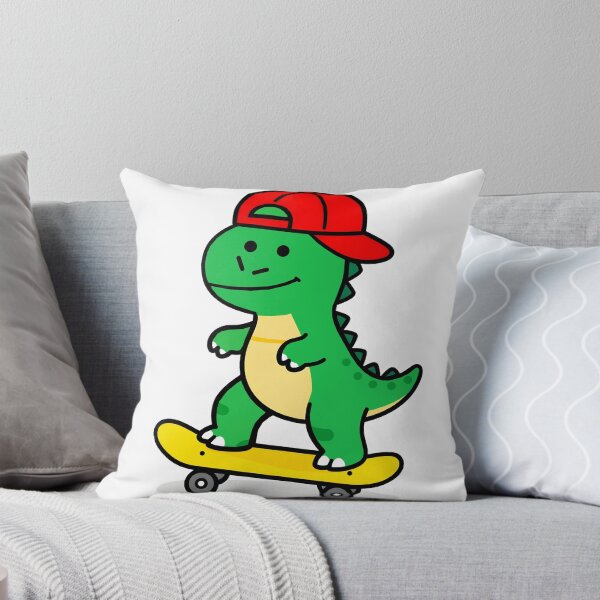 Item preview, Cute T-Rex Dinosaur on Skateboard | Kawaii Dino Skater Boy designed and sold by Felia001.
