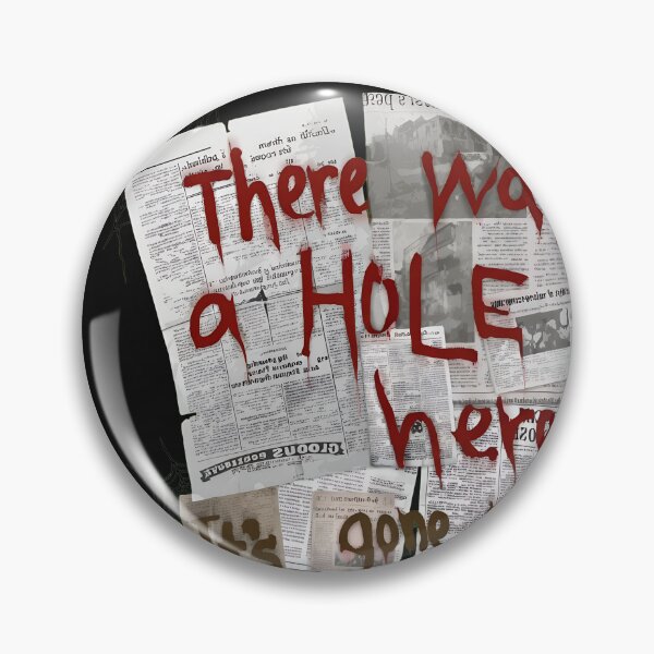 Item preview, Hole Here Gone Now Newspaper Text Art designed and sold by folk-4-arts.