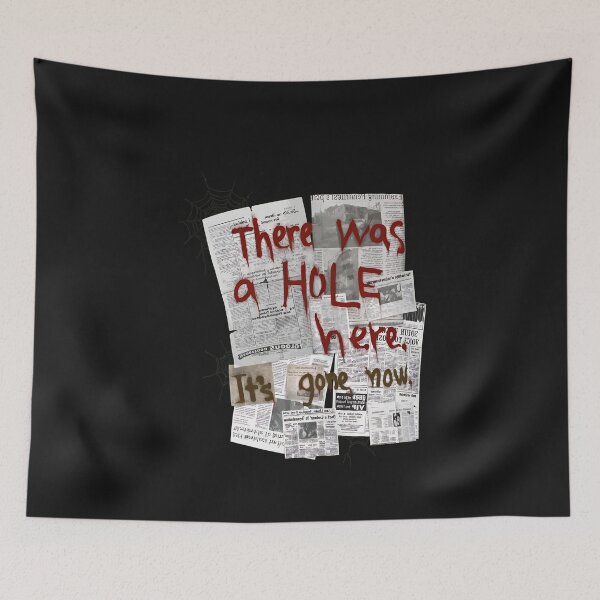 Item preview, Hole Here Gone Now Newspaper Text Art designed and sold by folk-4-arts.