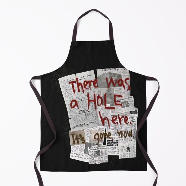 Item preview, Hole Here Gone Now Newspaper Text Art designed and sold by folk-4-arts.