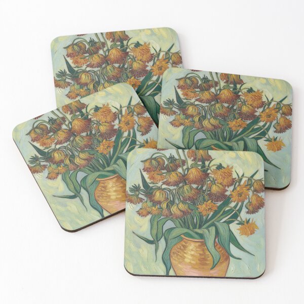 Item preview, Fritillaries in Copper, Van Gogh Inspired Floral Still Life designed and sold by LatentGoods.
