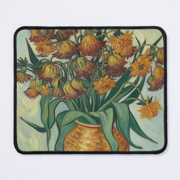 Item preview, Fritillaries in Copper, Van Gogh Inspired Floral Still Life designed and sold by LatentGoods.