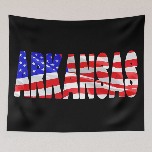 Item preview, ARKANSAS - United States of America Red White and Blue Sticker Tee Shirt designed and sold by Adam Gormley.