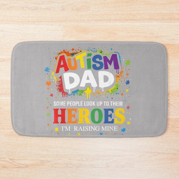 Item preview, Autism Dad Puzzles Proud Son Hero Autism Awareness designed and sold by KathieFaugh.