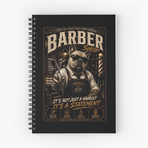 Item preview, Vintage Bulldog Barber Poster with Old School Shop Confidence designed and sold by Modaozushi216.