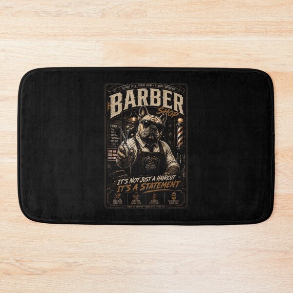 Item preview, Vintage Bulldog Barber Poster with Old School Shop Confidence designed and sold by Modaozushi216.