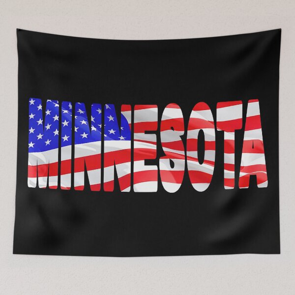 Item preview, MINNESOTA - United States of America Red White and Blue Sticker Tee Shirt designed and sold by Adam Gormley.