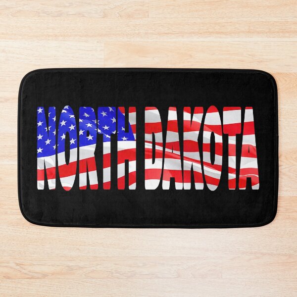 Item preview, NORTH DAKOTA - United States of America Red White and Blue Sticker Tee Shirt designed and sold by Adam Gormley.