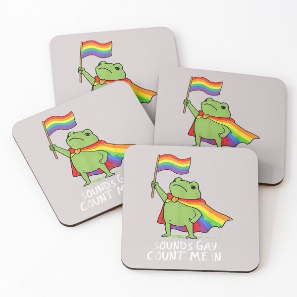 Item preview, Ally Gay Lesbian Pride Funny Memes Frog Rainbow Flag LGBTQ designed and sold by MabelWells.