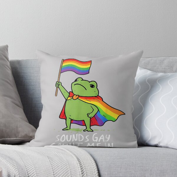 Item preview, Ally Gay Lesbian Pride Funny Memes Frog Rainbow Flag LGBTQ designed and sold by MabelWells.