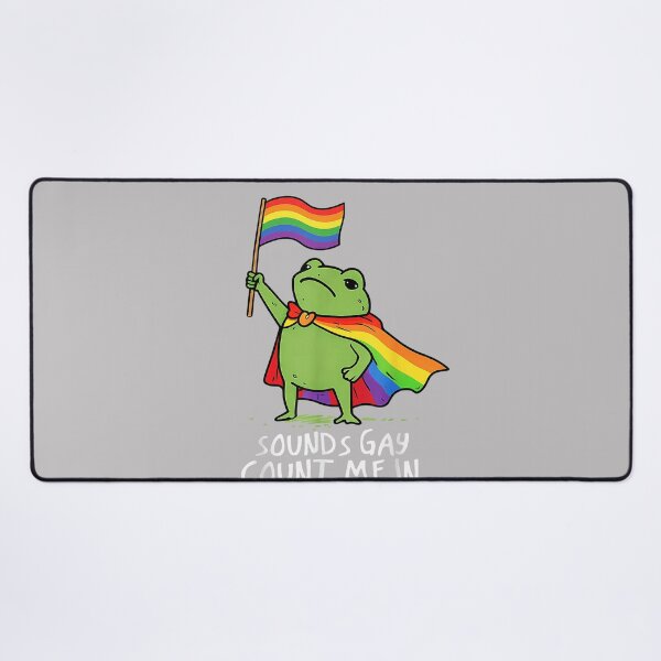 Item preview, Ally Gay Lesbian Pride Funny Memes Frog Rainbow Flag LGBTQ designed and sold by MabelWells.