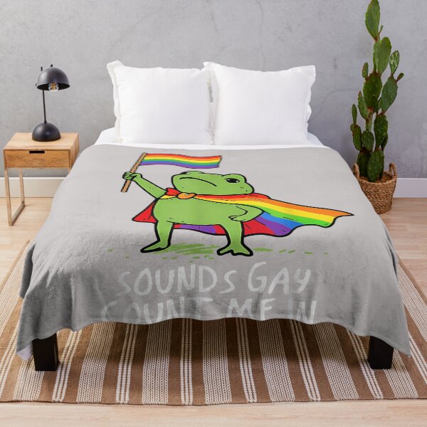 Item preview, Ally Gay Lesbian Pride Funny Memes Frog Rainbow Flag LGBTQ designed and sold by MabelWells.