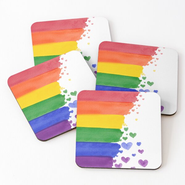 Item preview, Rainbow of Hearts Watercolor Pride designed and sold by Cherry Emporium.
