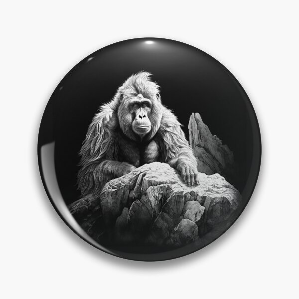 Item preview, Black and White Gorilla on Rocky Mountain Wildlife Art designed and sold by inkoutninja.