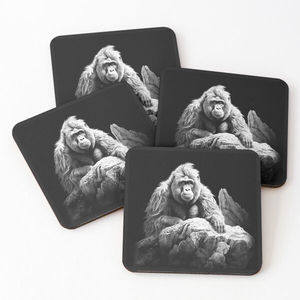 Item preview, Black and White Gorilla on Rocky Mountain Wildlife Art designed and sold by inkoutninja.