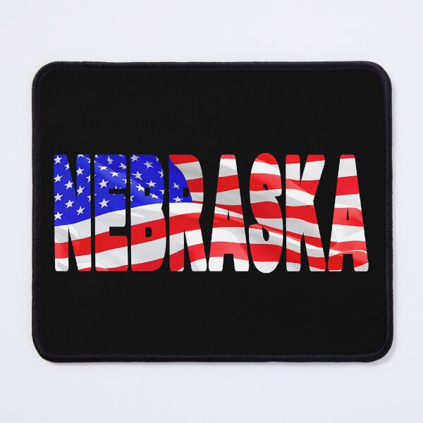 Item preview, NEBRASKA - United States of America Red White and Blue Sticker Tee Shirt designed and sold by Adam Gormley.
