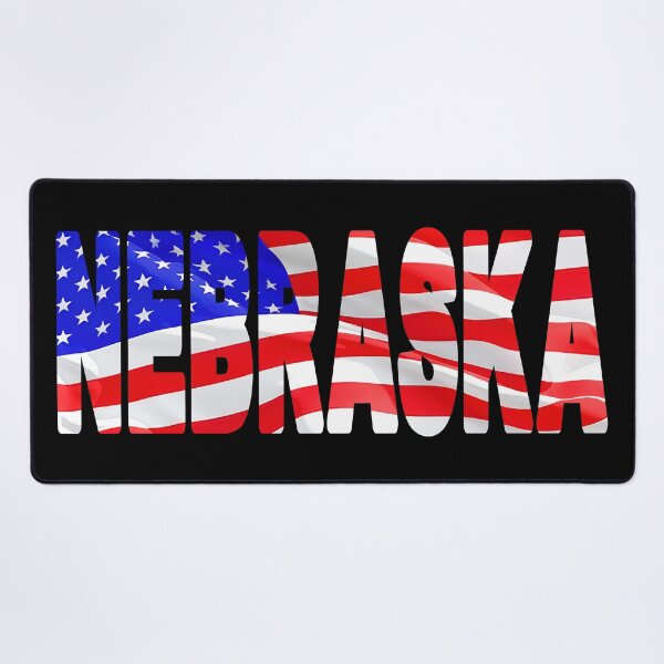 Item preview, NEBRASKA - United States of America Red White and Blue Sticker Tee Shirt designed and sold by Adam Gormley.