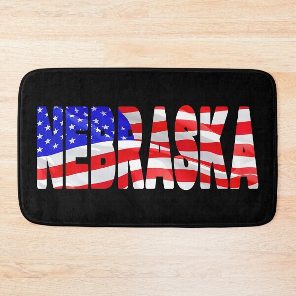 Item preview, NEBRASKA - United States of America Red White and Blue Sticker Tee Shirt designed and sold by Adam Gormley.