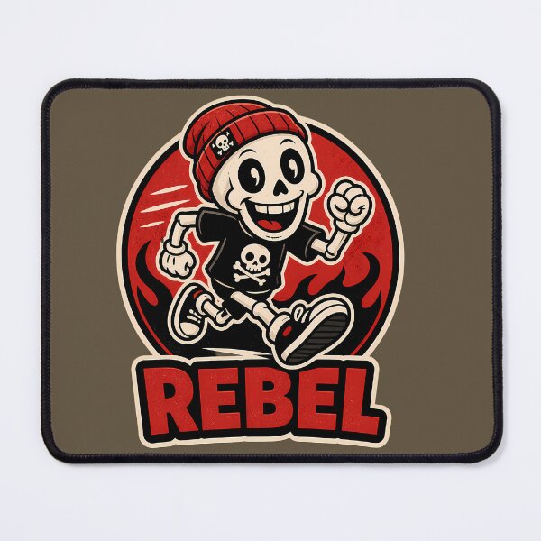 Item preview, REBEL Cute Cartoon Skeleton Skater Beanie designed and sold by ArtdesignsA.